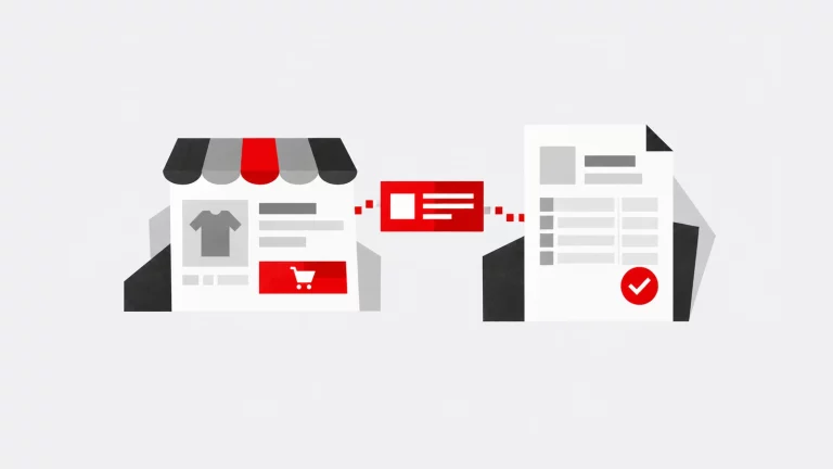 4 ferramentas do WordPress que são “máquinas” a gerar leads 6 Loja online ligada a um documento de gestão, representando a integração de WooCommerce com sistemas empresariais.